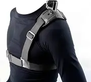 Shoulder Strap Mount Compatible with All GoPro Heros, SJCAM, GeekPro, 4K, Xiaomi Yi, Insta360 Action Camera - Shoulder Chest Strap Supports Belt