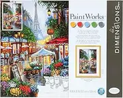 Dimensions 73-91741 Springtime in Paris Paint by Numbers Kit, 14'' x 20'