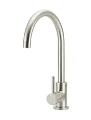 Meir Round Gooseneck Kitchen Mixer Tap - PVD Brushed Nickel