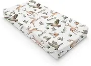 Woodland Wild Animals Hunting Changing Pad Covers for Boys Girls 32''x16'' Hunting Animals Leaves Unisex Fitted Changing Table Pad Covers Mats Soft Breathable Nursery Diaper Change Table Sheets