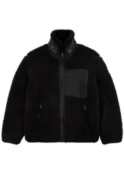Moose Knuckles Saglek Logo Fleece Jacket - Black - L L