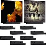 Weysat 10 Pcs Vinyl Shelf Wall Mount Wood Record Shelves Holder Album for LP CD Display Ledge Book Art Storage Vintage Home Decor (Black), 4 Inch (CHI-Weysat-0474)