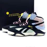 Size 14 Men's Reebok Shaq Attaq Smiley Basketball Shoes GX2250 Black/Dreamy Blue
