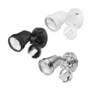 Hunter III Flood Light w/ Sensor in White/Black/Nickel