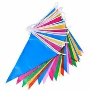 30M Long Multi Coloured 60 Flags Bunting Banner for Party Indoor & Outdoor