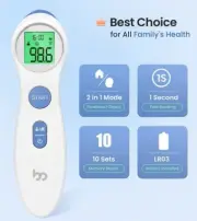 Touchless Forehead Thermometer for Adults and Kids, Digital Infrared Non Contact
