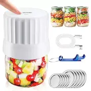 Electric Mason Jar Vacuum Sealer Kit for Wide Mouth and Regular Mouth Mason Jars