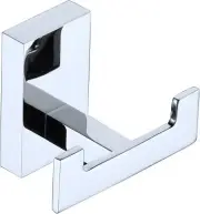 Modern Chrome Robe Hook Double Heavy Duty Coat/Towel Hook，Design 1