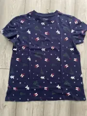 NAVY CHRISTMAS PRINT LADIES T-SHIRT..BRAND NEW..SIZE 14-20…FESTIVE WEAR
