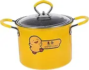 TIDTALEO 1 Set Heat Resistant Deep Fryer Pot with Fry Basket Multi Use Kitchen Frying Pot for Convenient Cooking for Home and Outdoor Use