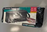 Vintage Case Logic CL15 15 Cassette Tape Storage Case Black New/Sealed