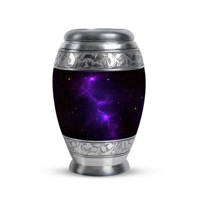 Purple Cosmic Galaxy Mini Burial Urns for Human Ashes (Small Urn, 3")