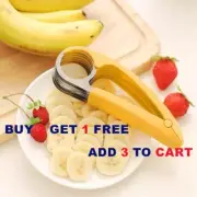 Banana Slicer Fruit Knife Veggie Hotdog Cucumber Cutter Kitchen Gadget Bar Tools