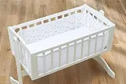 BreathableBaby Breathable Mesh Liner for Cribs – Covers 4 Sides – Classic – 3 mm – Twinkle Grey – 1 Panel – Non-Padded Single Layer – Safer Than a Crib Bumper – UK/EU Safety Tested