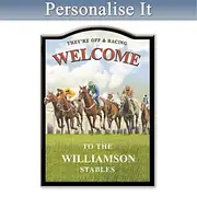 Horseracing Personalised Welcome Sign