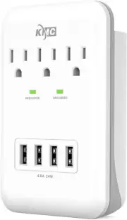 toma de corriente con enchufe de USB pared Sobretension electrica Nuevo USA