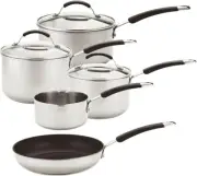 Meyer Classic 5-Piece Stainless Steel Cookware Set, Induction, Gas and Electric