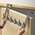Traceless Door Back Storage Rack Punch-free Clothes Hanger 6/7/8 Door Hook