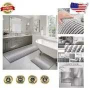 Luxury Chenille Bathroom Rug Set - 2 Piece Non-Slip & Machine Washable