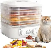 Electric Food Dehydrator - 5-Tier Fruit & Meat Dryer with Adjustable Temperature & Timer, for Drying Jerky, Beef, Fruits, Pet Treats & Snacks in Home Kitchen