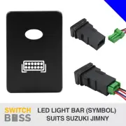 LED LIGHT BAR (Symbol) Blue LED Small Push Switch Suit Suzuki Jimny JB74 JB64W (for: Suzuki)