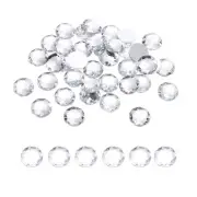 50Pcs Flat Back Round Rhinestones 14mm SS45 White Crystal Rhinestones