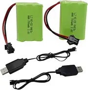 Blomiky 2 Pack 3.6V 700mAh Re-Chargeable Battery Pack for RC Battle Bumper Cars and Blomiky C143 D143 RC Vehicle C143 Battery 2