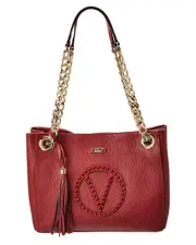 Valentino by Mario Valentino Luisa Rock Leather Shoulder Bag NoSize Red