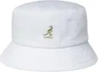 Kangol Washed All White Gold Logo Boonie Bucket Hat Unisex Adult Size Small