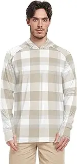 [Caihoyu] Men's Sun Shirt Long Sleeve Fishing Shirt UPF 50+ Quick Dry Rashguard For Men Clothing Hooded Shirts