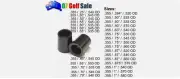 8pcs .355" Taper Tip Premium Golf Club Iron Ferrule Ferrules - 29 Sizes - Black
