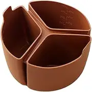 Slow Cooker Divider, Non-Stick Silicone Liner, 3-Compartment Heat-Resistant Design, Food-Grade Cooking Accessory for Meal Prep, Diet Meal Separation, Easy Clean-Up, 7.08 x 4.72 inches