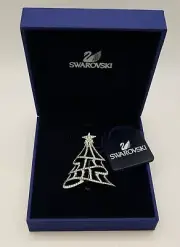 Swarovski Christmas Holiday Tree Brooch Pin