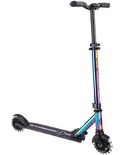 Globber Flow Element Lights Kick Scooter Neochrome w/ Black Deck