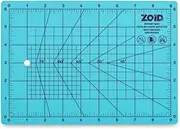 Zoid 9" x 6" Self-Healing PVC Cutting Mat, Crafting and Sewing Mat, Cyan/Purple