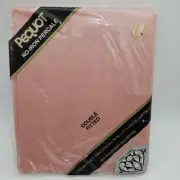 Pequot Vintage Double Fitted Sheet NOS Brand New 54 X 76 Pink