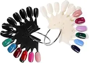 EPIGEIST Crown Color Card False Nail Display 60 Pieces Sector Fan Boards Nail Art Polish Display Practice Tool