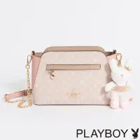 在飛比找momo購物網優惠-【PLAYBOY】斜背包 BALLERINA芭蕾兔系列(杏色