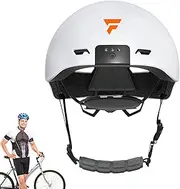 Road Cycle Headgear - Waterproof Sports Riding Protector Gear - 3 Lighting Modes Lightweight Cycle Headwear with Camera for Adults Elderly