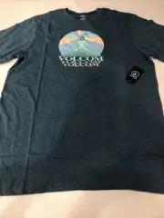 Volcom Blue Meditation Short Sleeve Tee Medium