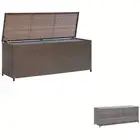 Garden Storage Box Grey 120x50x60cm Poly Rattan Container Organizer vidaXL