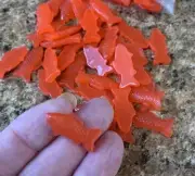 Fake miniature red sweedish fish Sprinkle Slime charm elf prop dollhouse