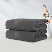 2x Large Shower Bath Sheets 100% Combed Cotton 650GSM Soft Body Towels 90x180cm