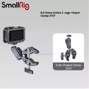SmallRig OSMO Action 4 Camera Cage 4119 + Super Clamp 3757 for DJI OSMO Action 3