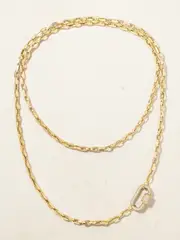 [Marla Aaron] Marla Aaron - Biker Chain 18-karat Gold Diamond Necklace - Multi - One size One size Multi