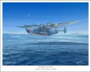 Boeing 314 Clipper World War II Aviation Art Print, Size 11" x 14"