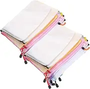 Angoily 16PCS Mesh Zipper Pouch File Bags Storage Pouches for Organizing Office Supplies Classroom Materials and Board Games Visibility for Easy Access