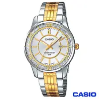 在飛比找PChome24h購物優惠-CASIO卡西歐 優雅金系風格鋼帶女錶-金 LTP-1358