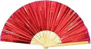 [Chienc] Large Holographic Folding Hand Fan | Decorative Folding Hand Fan with Holographic Design, Party Prop for Music Festival, Club Event, Dance Performance for Men, Women