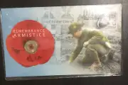 coloured armistice red poppy $2 coin pnc fdc c mintmark ltd remembrance 2 coin